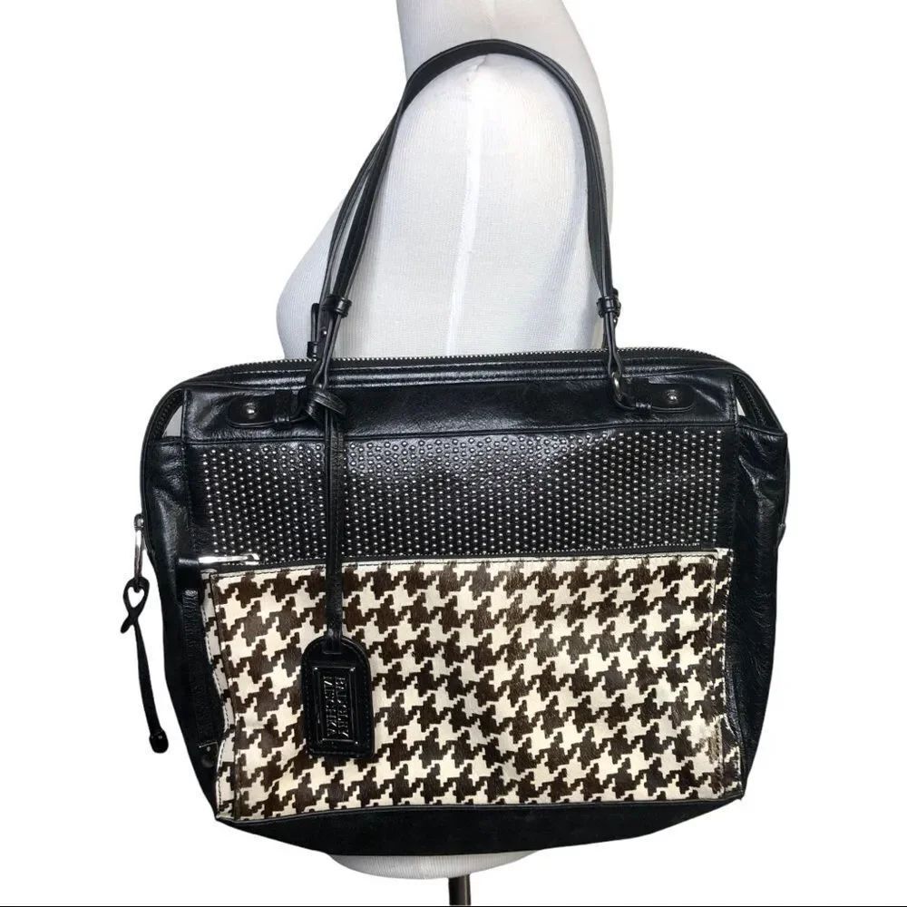 Badgley Mischka Black and White Houndstooth Bag